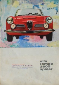 Alfa Romeo 2600 Spider Modelprogram 1962 Carbrochure (1034)